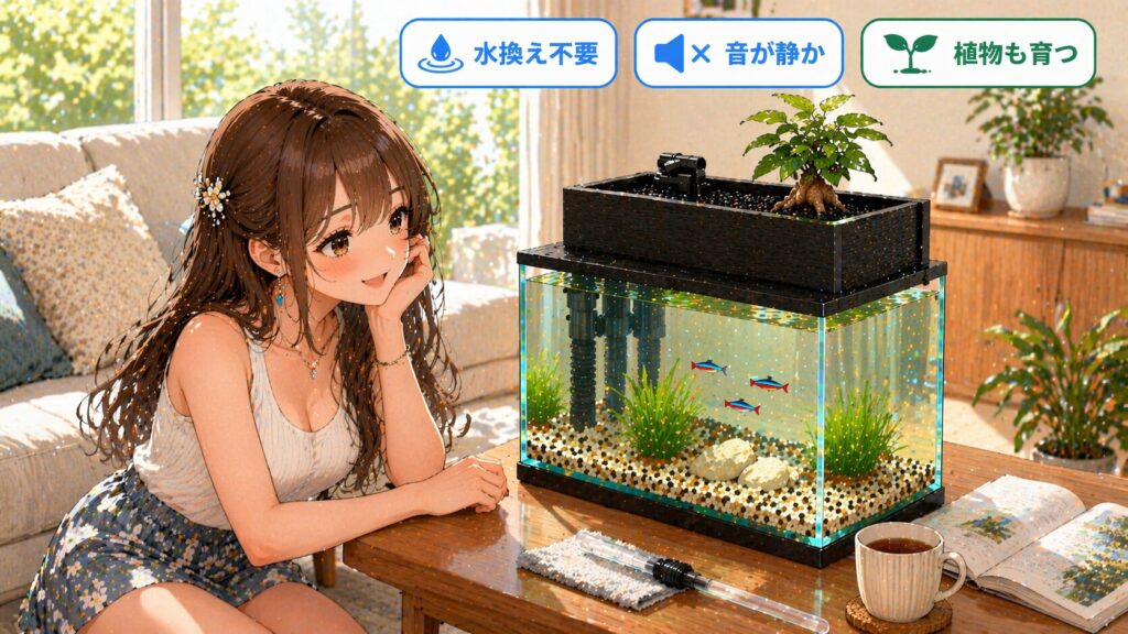 5年愛用レビュー】せせらぎビオトープは本当に水換え不要？メリット 