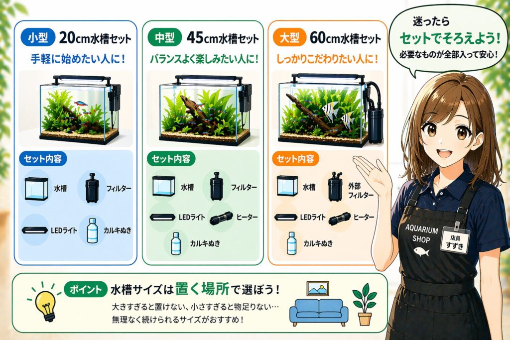 スマホで10分】初心者のアクアリウム用品はネット購入が最適解！一番 